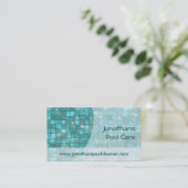 Zonneverliet water met turkooizen visitekaartje (Staand voorkant)