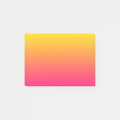 Zonneverloopgeel tot dieproze kleurstof ombre post-it® notes (Voorkant)