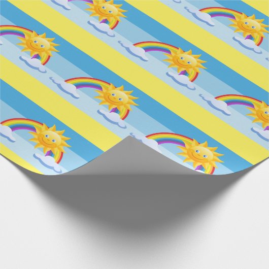 Zonneverlooppapier glimlachen cadeaupapier (Hoek)