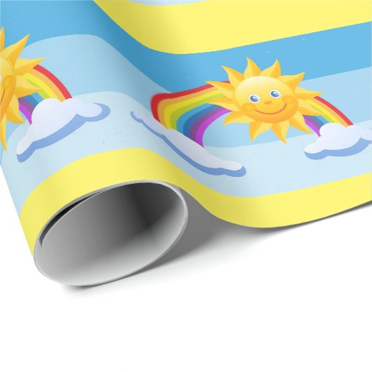 Zonneverlooppapier glimlachen cadeaupapier (Rol Hoek)