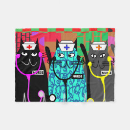 Zonneverplegers van kranskoppen fleece deken