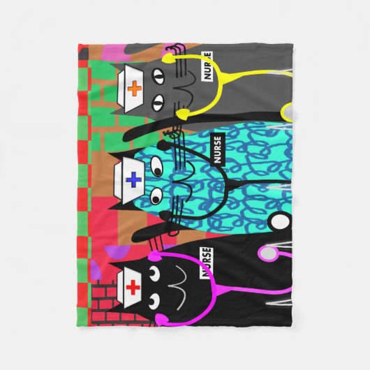 Zonneverplegers van kranskoppen fleece deken (Voorkant)