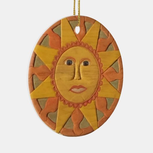 Zonneversiering 2 keramisch ornament (Rechts)