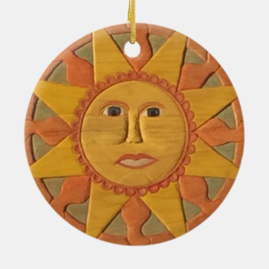 Zonneversiering 2 keramisch ornament (Achterkant)