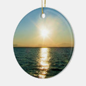 Zonneversiering Rhode Island Keramisch Ornament (Links)