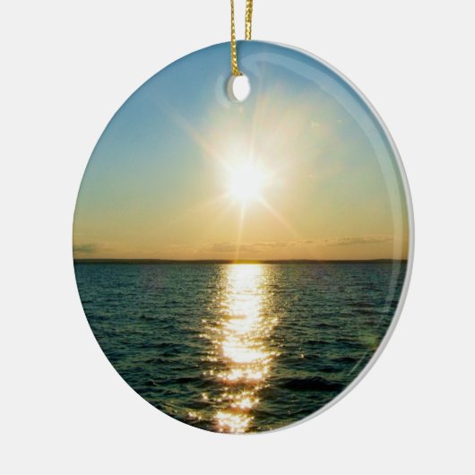 Zonneversiering Rhode Island Keramisch Ornament (Links)