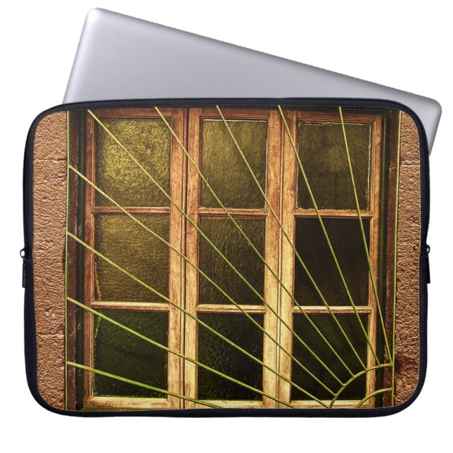 Zonnevierkant raam @ Funchal (Portugal) Laptop Sleeve (Voorkant)