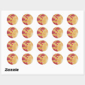 Zonnevignet rond ronde sticker (Vel)