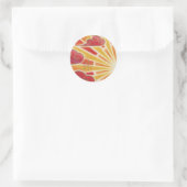 Zonnevignet rond ronde sticker (Tas)