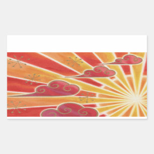 Zonnevignetrechthoek Rechthoekige Sticker