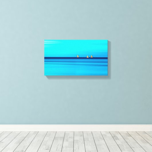 Zonnevis Zeilboten Canvas Afdruk (Insitu (Houten vloer))