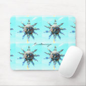 zonnevlakken op blauwe Thunder_Cove Muismat (Met muis)