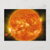 Zonnevlam of Coronale massa-emissie op zon Briefkaart (Voorkant)