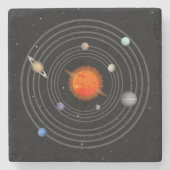 zonnevlam stenen onderzetter (Voorkant)