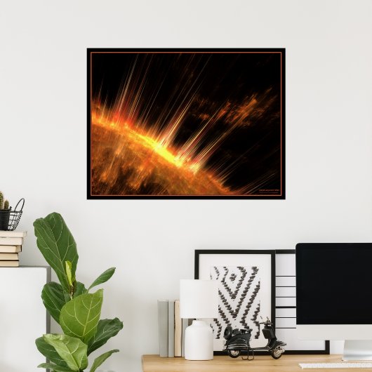 zonnevlammen poster (Thuiskantoor)