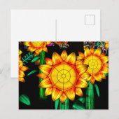 Zonnevlamzonnebloemen  briefkaart (Voorkant / Achterkant)