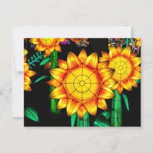 Zonnevlamzonnebloemen briefkaart