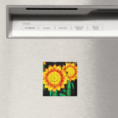 Zonnevlamzonnebloemen Magneet (Insitu (Vaatwasser))