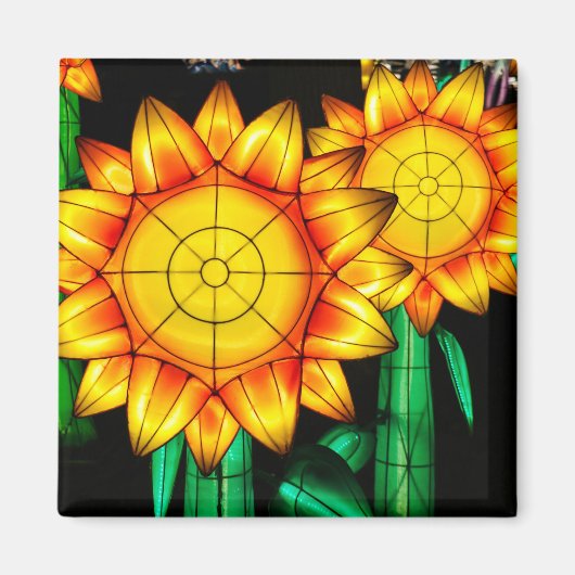 Zonnevlamzonnebloemen Magneet (Voorkant)