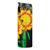 Zonnevlamzonnebloemen thermosbeker (Geroteerd rechts)