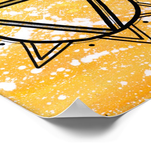 Zonnevlecht Chakra - Stippen One Poster (Hoek)