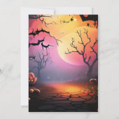 Zonnevleermuizen pompoenen Halloween Kaart (Achterkant)