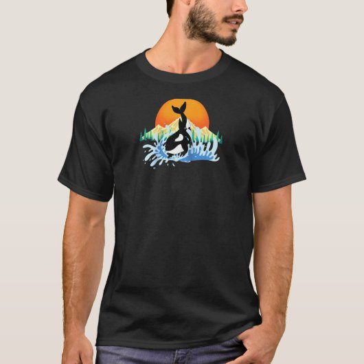 Zonnevloergolven Zee Ocean Animal Killer Whale Orc T-shirt (Voorkant)