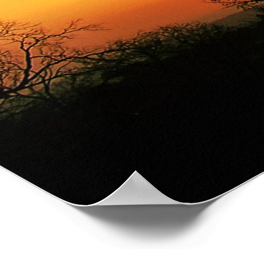 ZonnevloerwolkenPoster Poster (Hoek)