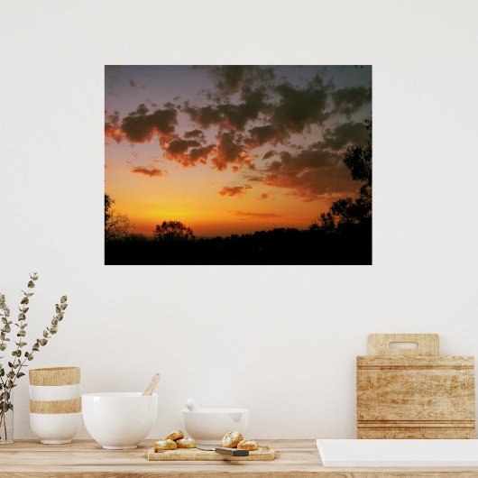 ZonnevloerwolkenPoster Poster (Keuken)