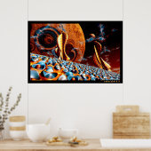 Zonnevlokken II Poster (Keuken)