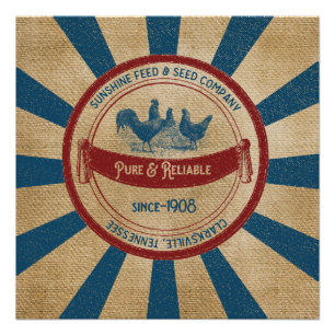 Zonnevoer Kippen Advertisatie Perfect Poster