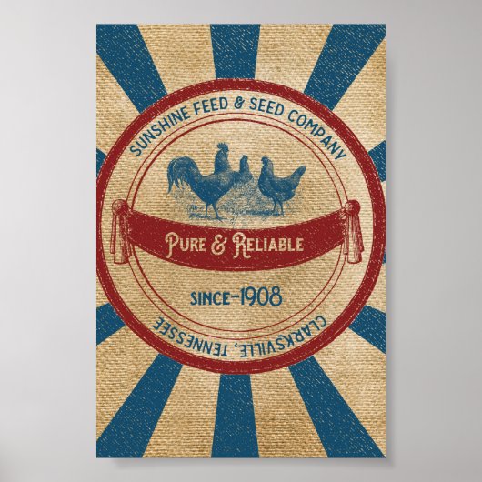 Zonnevoer Kippen Advertisatie Poster (Voorkant)