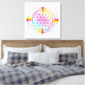 Zonnevogel Bloem des Levens Canvas Afdruk (Insitu (Slaapkamer))