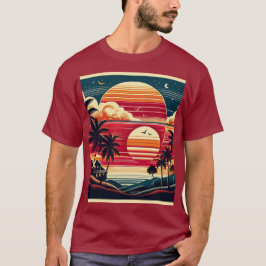 Zonnevogel en boom t-shirt