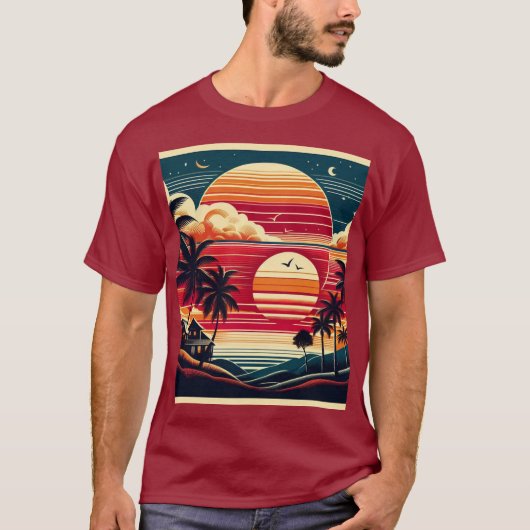 Zonnevogel en boom t-shirt (Voorkant)