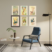 Zonnevogel, Set van 6 Vogelgalerij Muur, 4 van 6 Poster