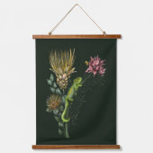 Zonnevogelkikker en Chameleon Tropical African Art Hangend Wandkleed (Voorkant)