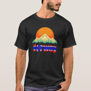 Zonnevolle Noorse vlag Noords land en T-shirt