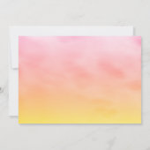 Zonnevrije Waterverf Palm Leaves Wedding Kaart (Achterkant)