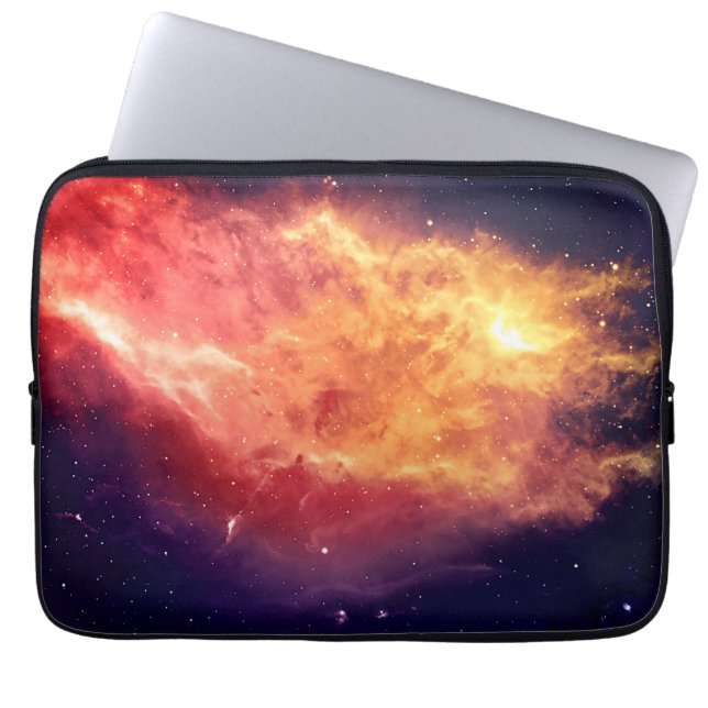 Zonnevuur door de Kosmos Laptop Sleeve (Voorkant)