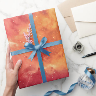 Zonnevuur door het heelal cadeaupapier