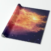 Zonnevuur door het heelal cadeaupapier (Uitgerold)