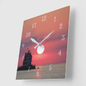 Zonnevuurtoren  vierkante klok (Hoek)