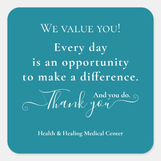 Zonnewaardes Week Maand Bulk Vierkante Sticker (Voorkant)