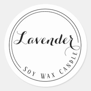 Zonnewaskaarsenlabels Ronde Sticker