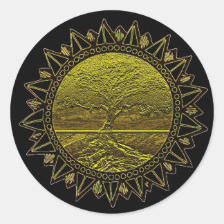 Zonnewatering van de Life Sun Ronde Sticker