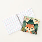 Zonnewende Vos – Zonsondergang in de Cactus Wilde Notitieboek (Binnen)