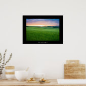 Zonnewerk in Toscane, zwart poster (Keuken)