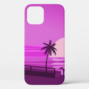 Zonnewerk, oceaan, avond, palmbomen zee shore, Case-Mate iPhone case