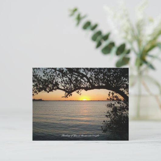 Zonnewerk onder boom briefkaart (Staand voorkant)